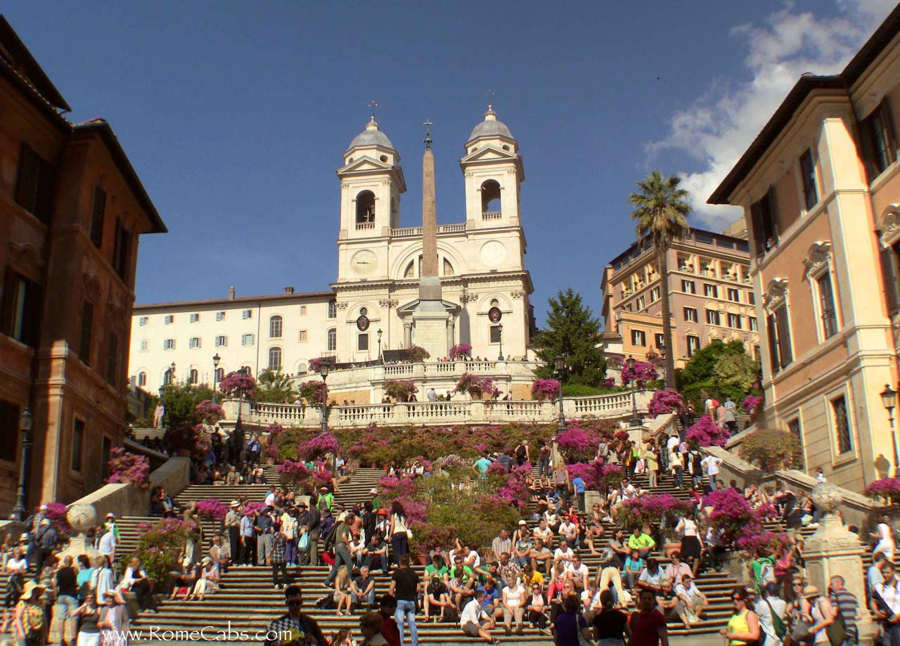 Spanish Steps - Rome in A Day Tour with RomeCabs